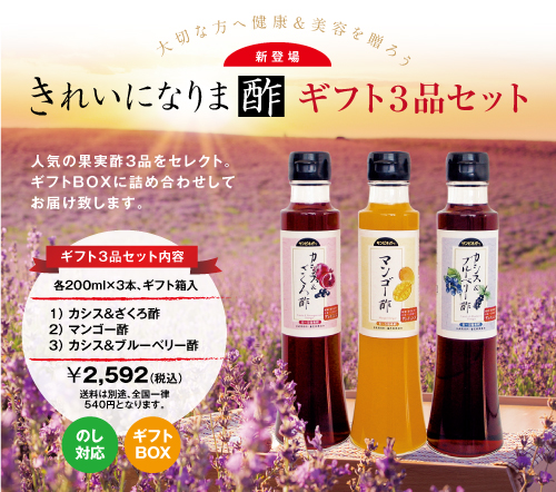 きれいになりま酢「ギフト3品セット」